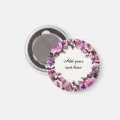 Schöne Wasserfarben-Blumengrenze Magnet (Vorderseite/Rückseite)