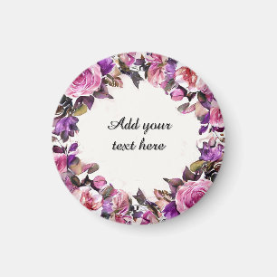 Schöne Wasserfarben-Blumengrenze Magnet