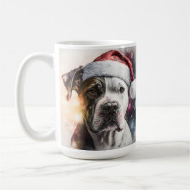SCHÖNE WASSERFARBEN CHRISTMAS BULLDOG KAFFEETASSE