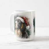 SCHÖNE WASSERFARBEN CHRISTMAS SPANIEL HUND KAFFEETASSE (Vorderseite Links)