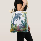 Schöne Wasserfarben-Delfin-Tasche Tasche (Von Nahem)
