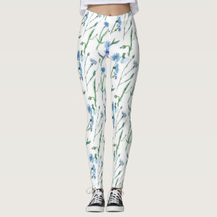 Schöne Wasserfarben Kornblumen Leggings