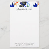 Schöne Wasserfarben-Libellenmuster-Grenze Briefpapier (Vorderseite)