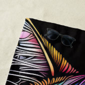 Schöne Wasserfarben verklebte Glaskatze Strandtuch (Beispiel)