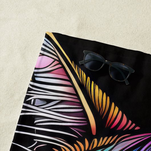 Schöne Wasserfarben verklebte Glaskatze Strandtuch (Beispiel)