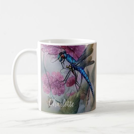 Schöne Wasserfarbendrachenfliege, Tasse des Kaffee (Links)