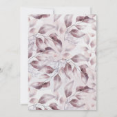 Schöne Wasserfarbenfall Blumen Hochzeit Einladung (Rückseite)