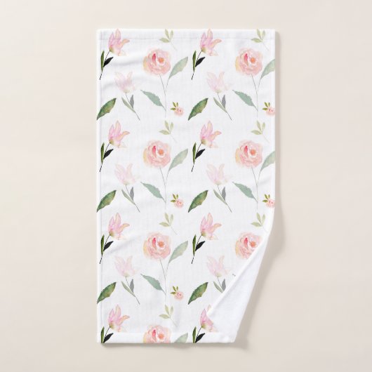 Schöne Wasserfarbenflora Badhandtuch Set (Handtuch)