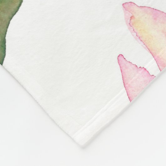 Schöne Wasserfarbenflora Fleecedecke (Ecke)