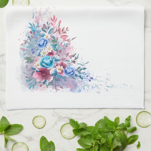 Schöne Wasserfarbenflora Geschirrtuch (Gefaltet)