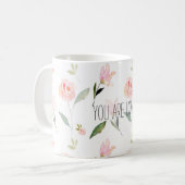 Schöne Wasserfarbenflora Kaffeetasse (Vorderseite Links)