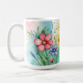 Schöne Wasserfarbenflora Kaffeetasse (Links)