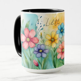 Schöne Wasserfarbenflora Kaffeetasse