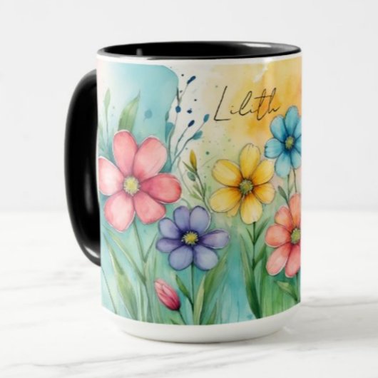 Schöne Wasserfarbenflora Kaffeetasse