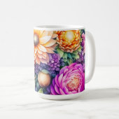 Schöne Wasserfarbenflora Kaffeetasse (VorderseiteRechts)