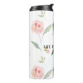 Schöne Wasserfarbenflora Thermosbecher (Nach links gedreht)