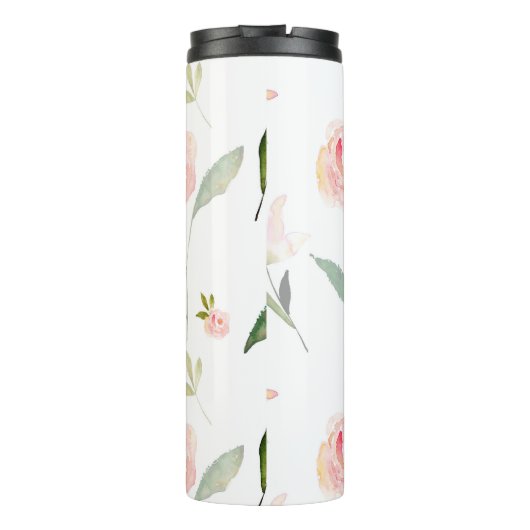 Schöne Wasserfarbenflora Thermosbecher (Rückseite)