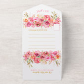 Schöne Wasserfarbenflorentücher für Mädchen Kinder All In One Einladung (Außenbereich)