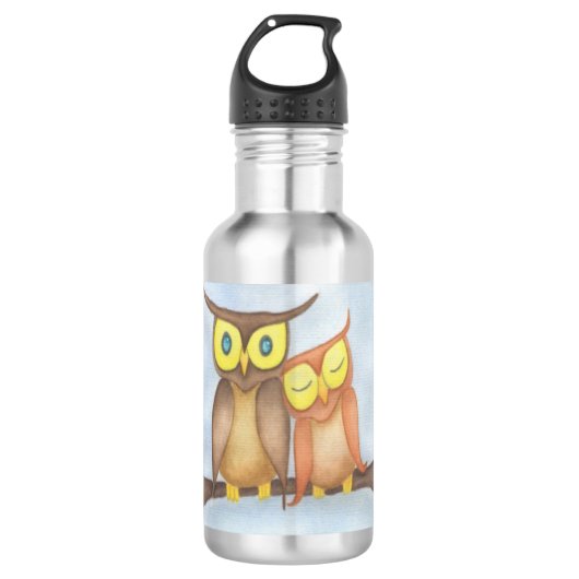 Schöne Wasserfarbenfreunde Edelstahlflasche (Vorderseite)
