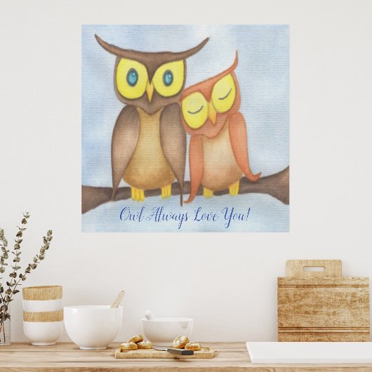 Schöne Wasserfarbenfreunde Poster (Küche)