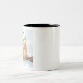 Schöne Wasserfarbenfreunde Zweifarbige Tasse (Mittel)