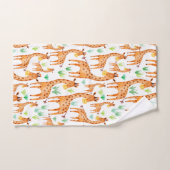 Schöne WasserfarbenGiraffe Tier Personalisiert Badhandtuch Set (Handtuch)