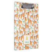 Schöne WasserfarbenGiraffe Tier Personalisiert Klemmbrett (Rechts)