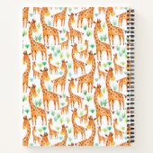 Schöne WasserfarbenGiraffe Tier Personalisiert Notizblock (Rückseite)