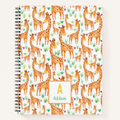 Schöne WasserfarbenGiraffe Tier Personalisiert Notizblock (Vorderseite)