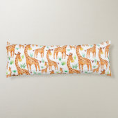 Schöne WasserfarbenGiraffe Tier Personalisiert Seitenschläferkissen (Rückseite)