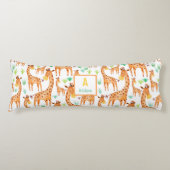 Schöne WasserfarbenGiraffe Tier Personalisiert Seitenschläferkissen (Vorderseite)