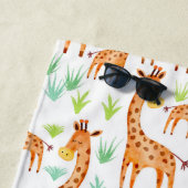 Schöne WasserfarbenGiraffe Tier Personalisiert Strandtuch (Beispiel)