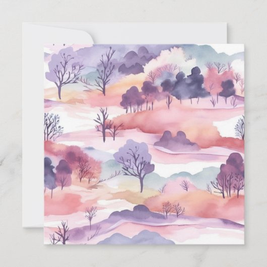 Schöne Wasserfarbenlandschaft Danke (Vorderseite)