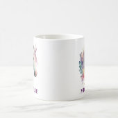 Schöne Wasserfarbenwelt Einhorn und Blume Kaffeetasse (Mittel)
