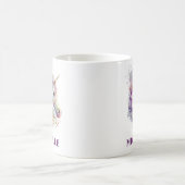 Schöne Wasserfarbenwelt Einhorn und Blume Kaffeetasse (Mittel)