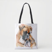 SCHÖNE WASSERFARBHUNDE TASCHE (Vorderseite)