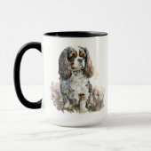 SCHÖNE WASSERFARBKABALIER KING CHARLES SPANIEL TASSE (Links)