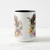 SCHÖNE WASSERFARBKABALIER KING CHARLES SPANIEL TASSE (Zentrum)