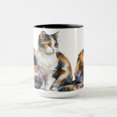 SCHÖNE WASSERFARBKATZE TASSE (Zentrum)