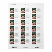 Schöne Wasserlilie Blume in Wasserfarbenadresse Adressaufkleber (Vorne)