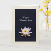 Schöne Wasserlilie personalisierter Muttertag Karte (Gelbe Blume)