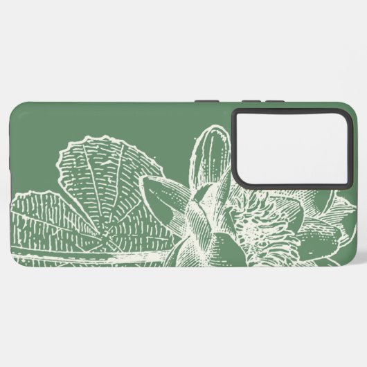 Schöne Wasserliliken Blume Design Samsung Galaxy Hülle (Linke Seite)