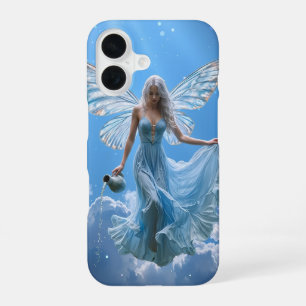 Schöne Wassermann-Fee in den Wolken iPhone 16 Hülle