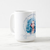 Schöne Wassermann-Frau mit Eigenschaften Kaffeetasse (Vorderseite Links)
