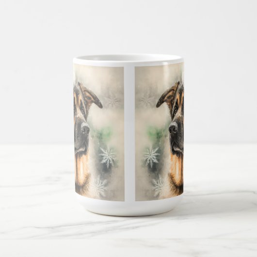 SCHÖNE WATERCOLOR DEUTSCHE SCHEPHERHERHUNDE KAFFEETASSE (Mittel)