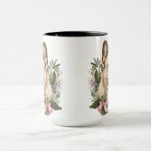 SCHÖNE WATERCOLOR FRANZÖSISCH BULLDOG HUND TASSE (Zentrum)