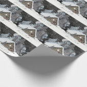 Schöne Watercolor German Shepherd Holiday Geschenkpapier (Ecke)