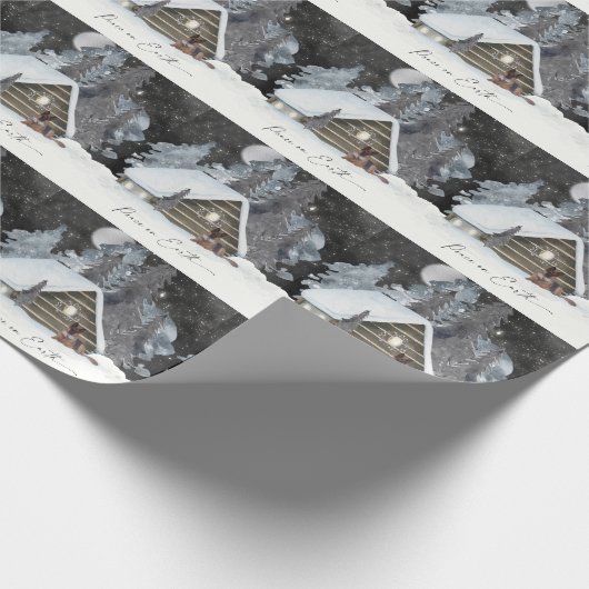 Schöne Watercolor German Shepherd Holiday Geschenkpapier (Ecke)