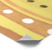 Schöne Watercolor Giraffe Regenbogenszene Poster (Ecke)