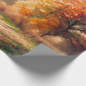 Schöne Watercolor Herbstwald Landschaft Geschenkpapier (Ecke)